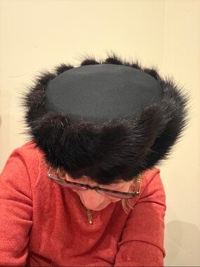 Sears Black Faux Fur Headwrap Earband